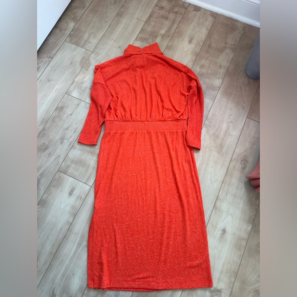 Anthropologie Daily Practice Red-Orange sweater dress petite Large - Picture 4 of 11